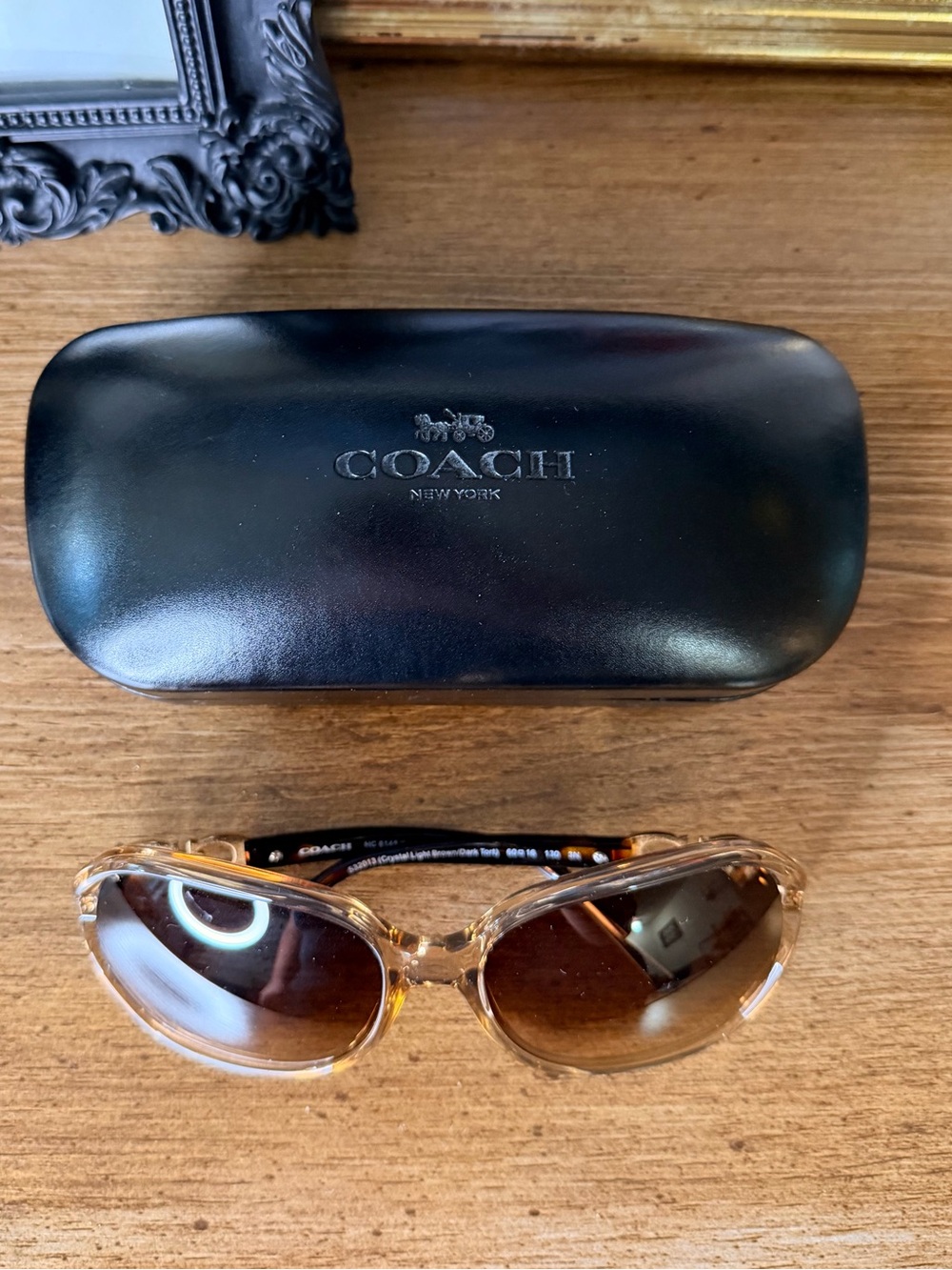 Coach Brown Gradient Oversized Sunglasses with Case - Picture 3 of 5